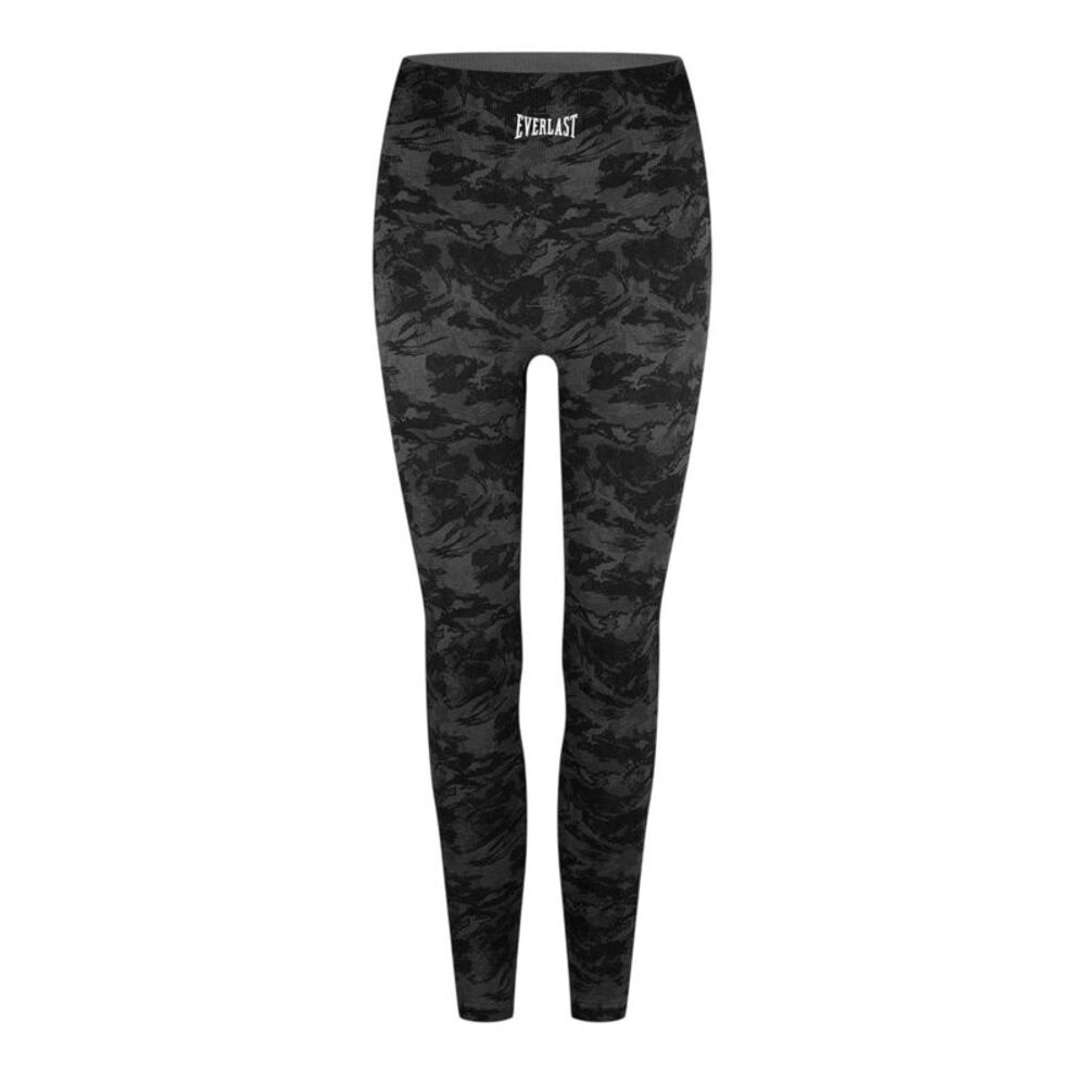 Everlast Womens/Ladies Nylon Camouflage High Rise Leggings / Black Print